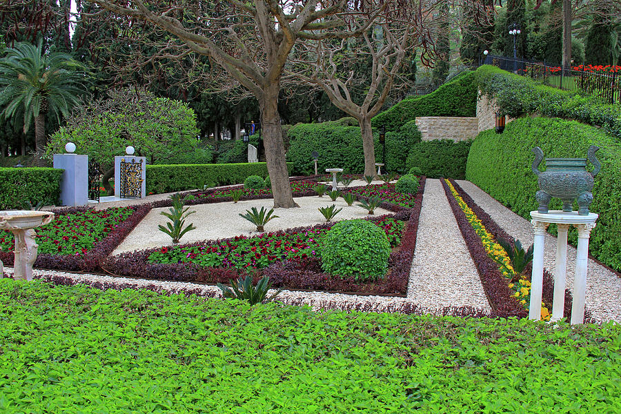 Bahai Gardens and Temple - Haifa, Israel #2 Photograph by Richard Krebs