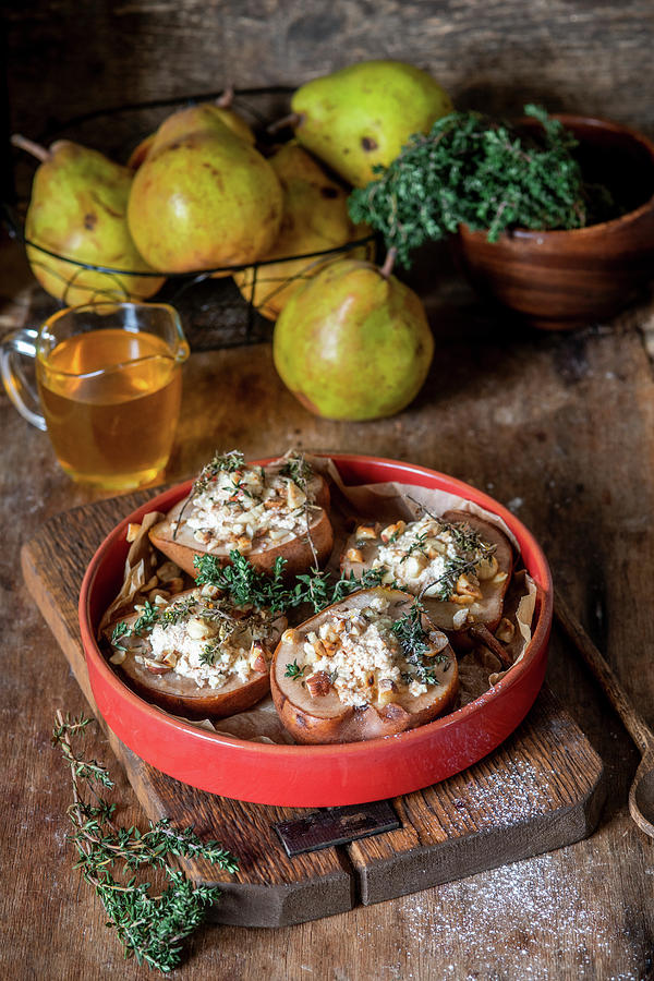 Baked Pears With Cottage Cheese And Honey #1 Photograph by Irina Meliukh