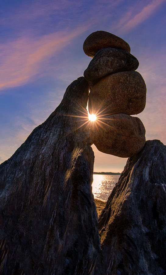 Balancing Rocks, Block Island, Ri #1 Digital Art by Claudia Uripos