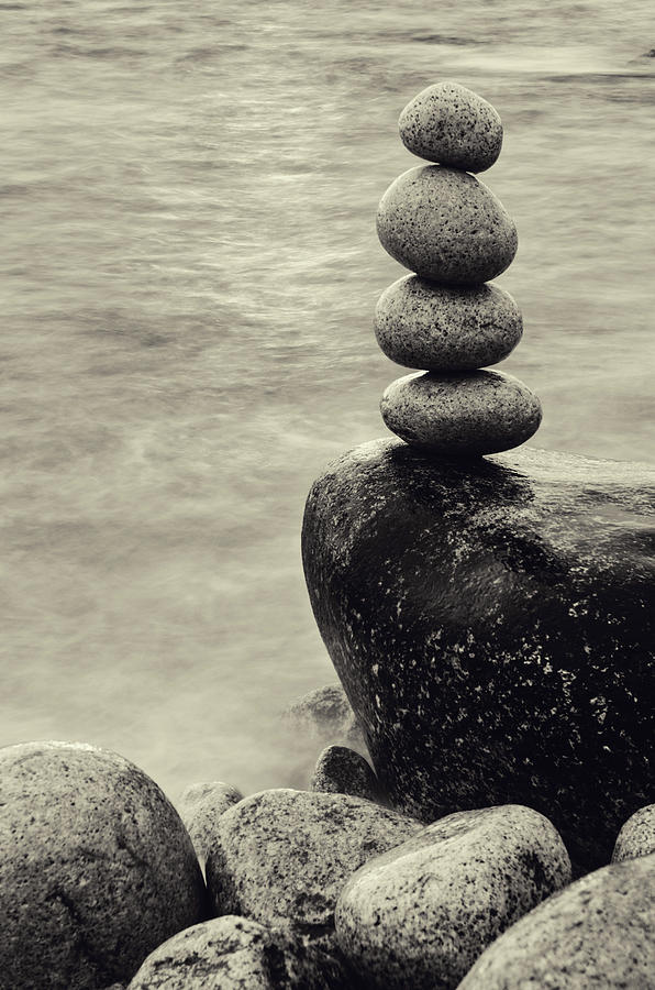 Balancing Stones #1 Photograph by Shaunl