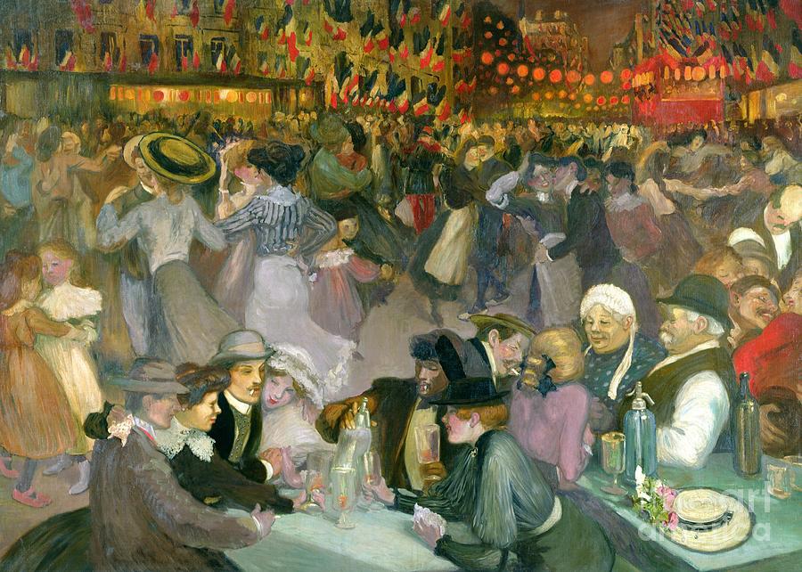 Theophile Steinlen Painting - Ball On The 14th July by Theophile Steinlen