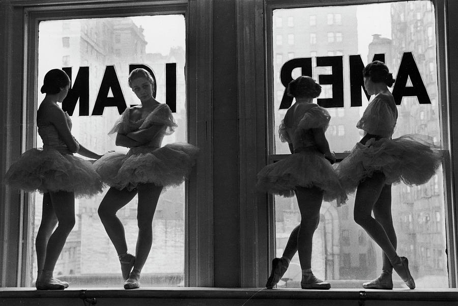 Ballerinas Standing On Window Sill In Photograph by Alfred Eisenstaedt Ballerinas Standing On Window Sill In Photograph by Alfred Eisenstaedt