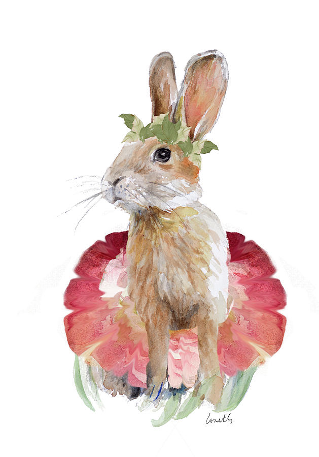 Ballet Bunny I #1 Painting by Lanie Loreth Ballet Bunny I #1 Painting by Lanie Loreth