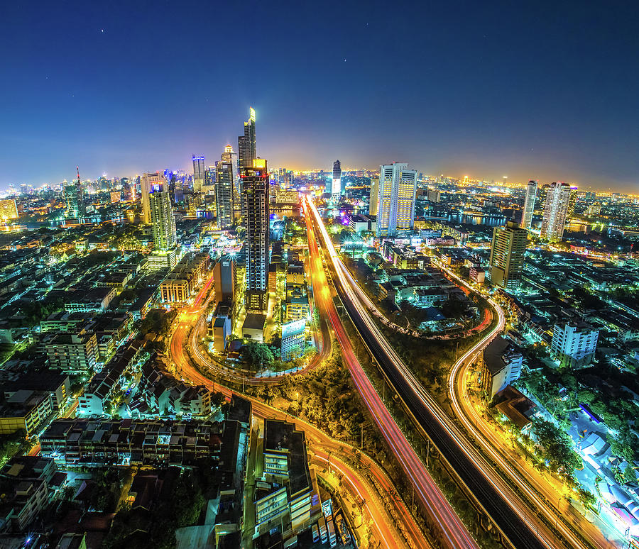 Bangkok Cityscape Skyline #1 Photograph by Thanapol Tontinikorn