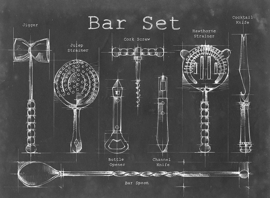 Abstract Painting - Bar Set #1 by Ethan Harper