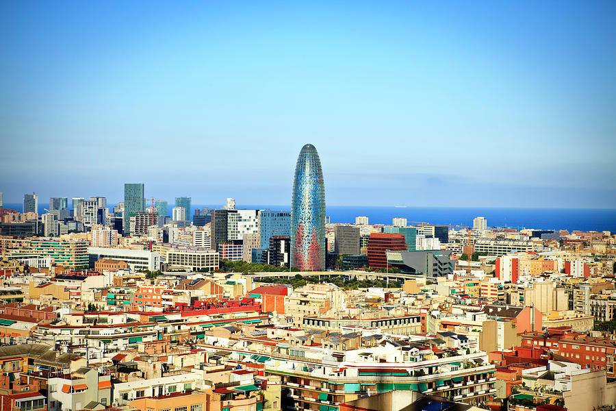 Barcelona Cityscape Viewed From The Photograph by Mof