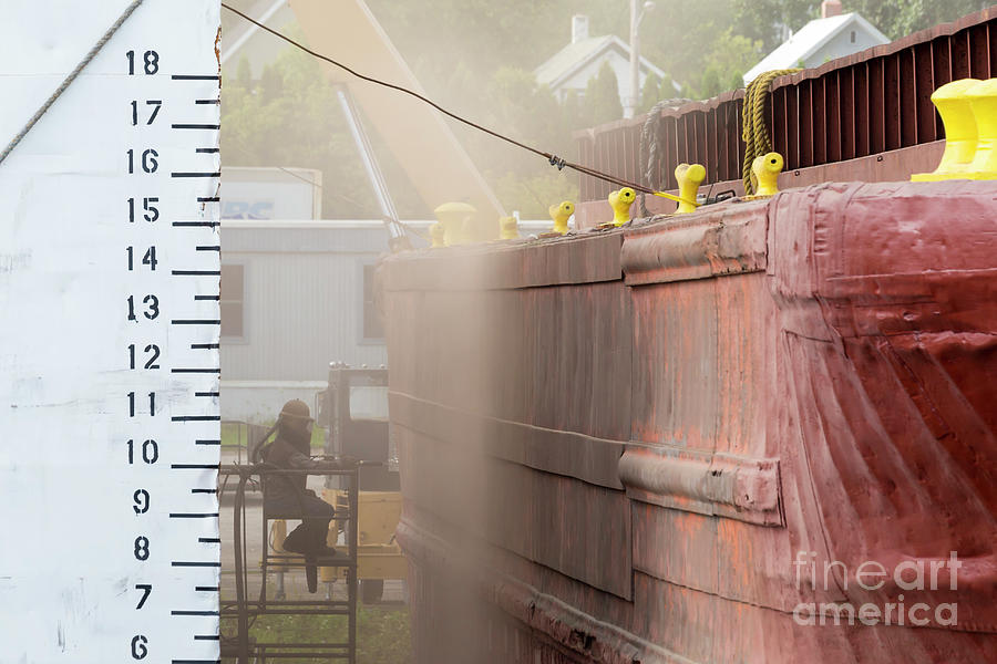 Device Photograph - Barge In Dry Dock #1 by Jim West/science Photo Library