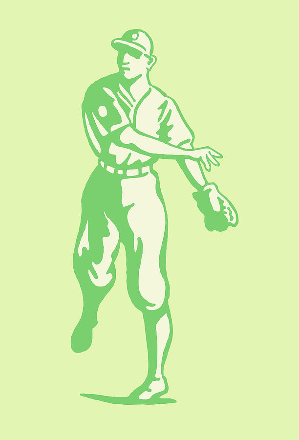 Baseball Player Drawing by CSA Images - Fine Art America