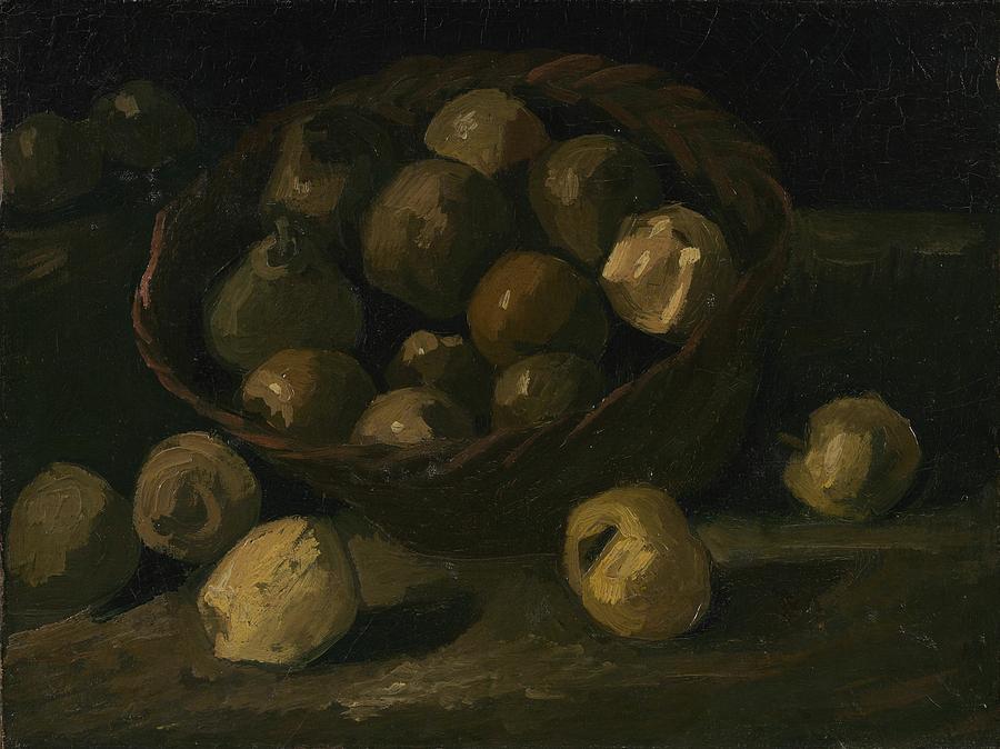 Basket of Apples. #1 Painting by Vincent van Gogh -1853-1890-