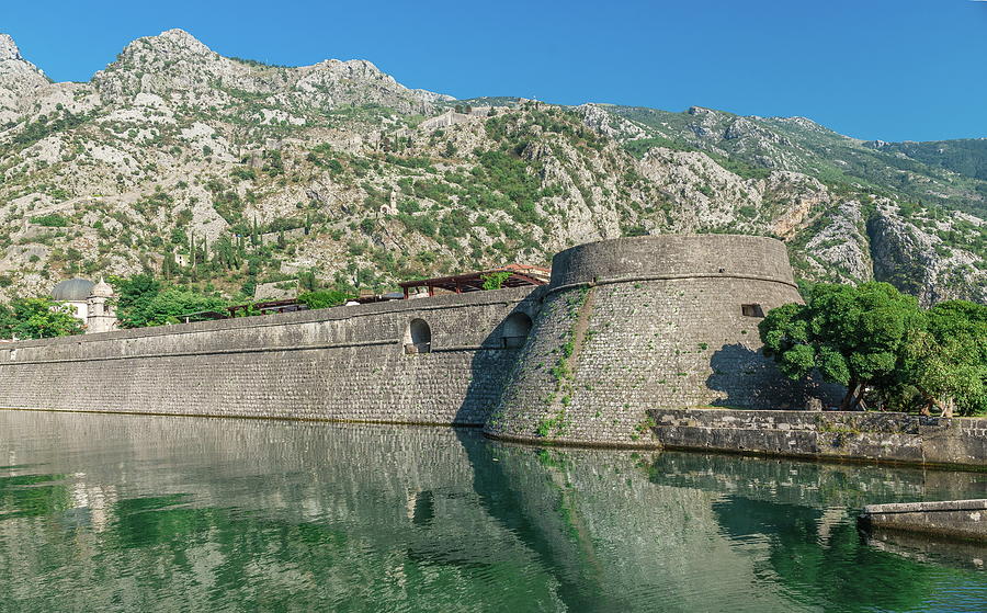 Summer Photograph - Bastion Riva In Kotor Old Town, Montenegro #1 by Cavan Images