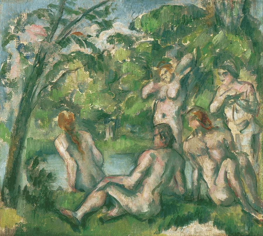 Paul Cezanne Painting - Bathers 2 by Paul Cezanne