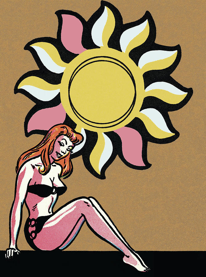 Summer Drawing - Bathing Beauty in the Sun #1 by CSA Images