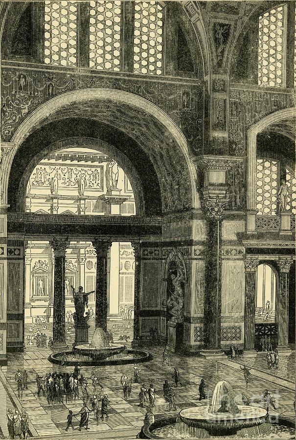 Baths Of Caracalla Restored #1 Drawing by Print Collector