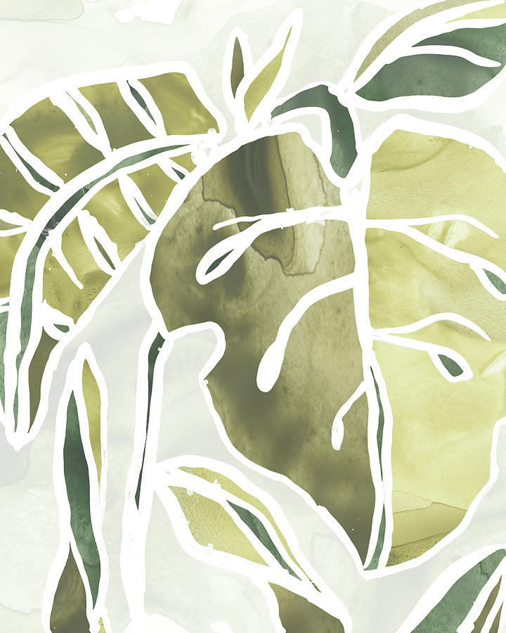 Botanicals Painting - Batik Leaves II #1 by June Erica Vess