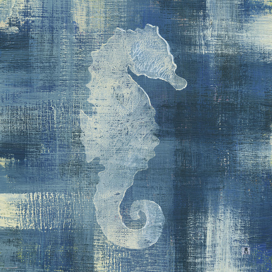 Seahorse Painting - Batik Seas I #1 by Studio Mousseau