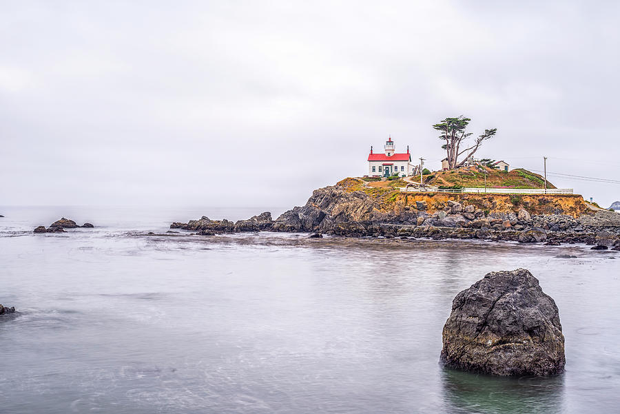 Nature Photograph - Battery Point Lighthouse #1 by Joseph S Giacalone