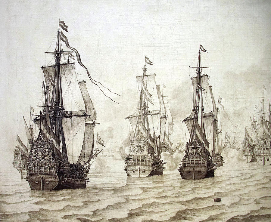 Battle Of Dunkirk In 1639 Photograph by Steve Estvanik