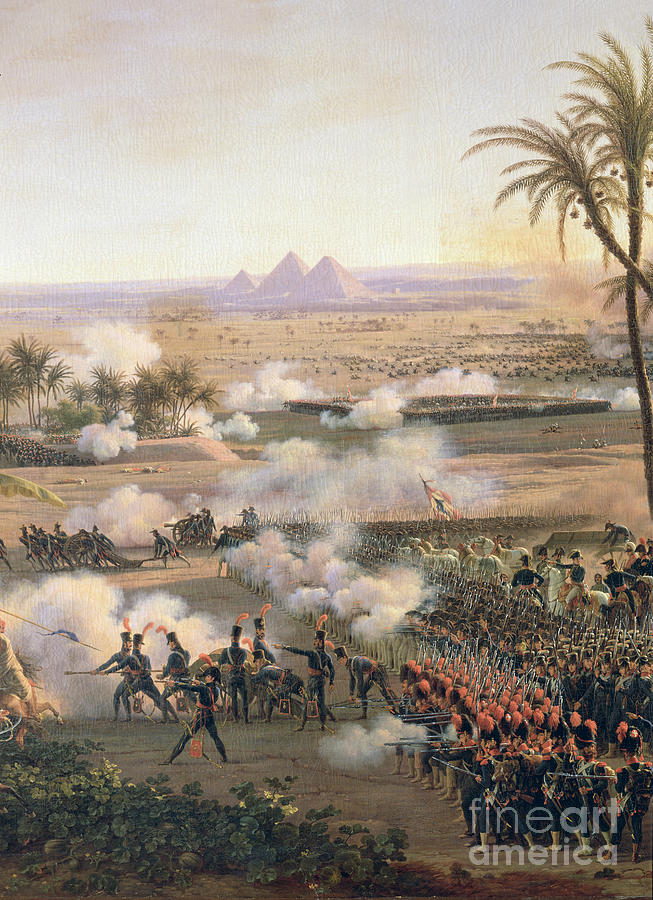 Napoleon Bonaparte Painting - Battle Of The Pyramids, 21st July 1798, 1806 by Louis Lejeune