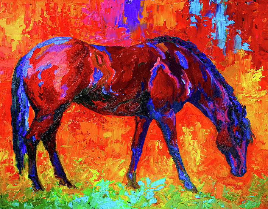 Wildlife Painting - Bay Mare II #1 by Marion Rose