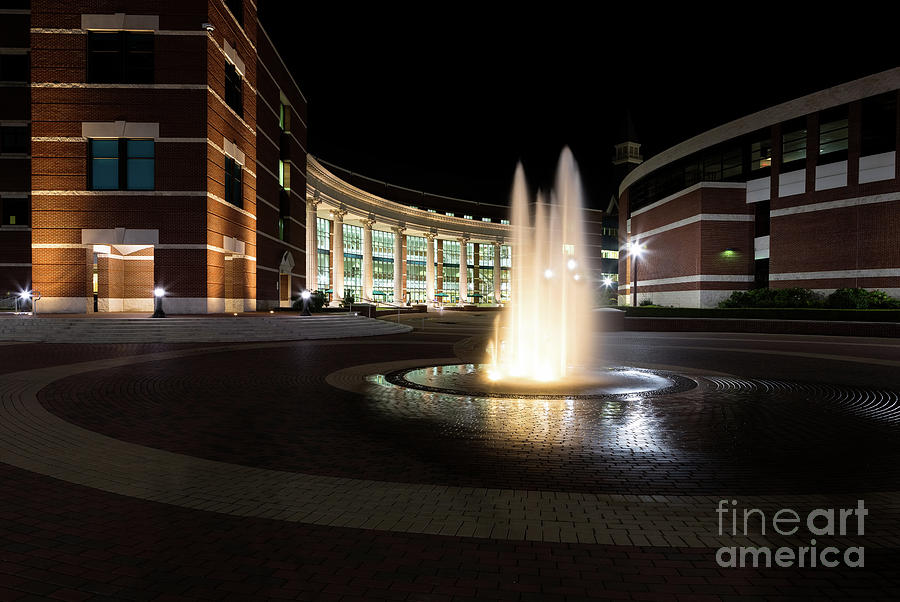 Baylor University at Night #3 Photograph by Lawrence Burry