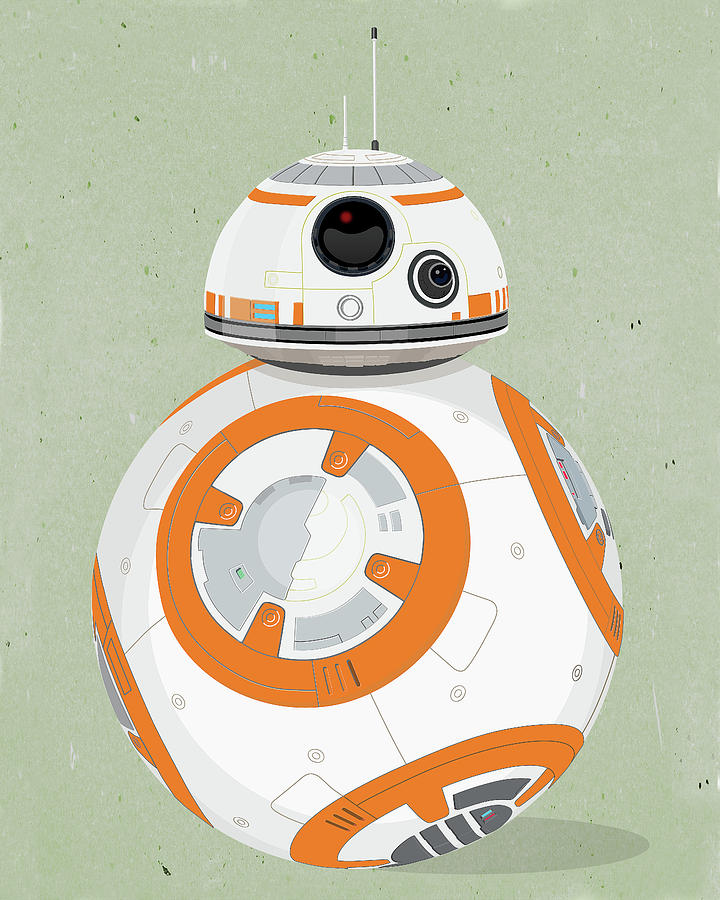 Star Wars Digital Art - bb8 by Aswego Arts.