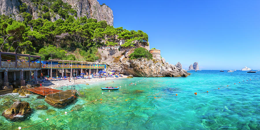 Beach & Faraglioni, Capri, Italy #1 Digital Art by Pietro Canali - Fine ...
