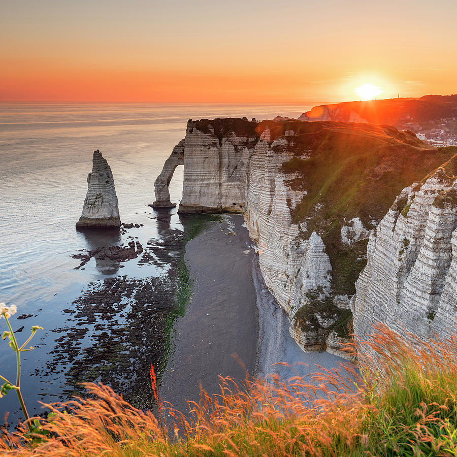 Beach In Etretat, Normandy Digital Art by Luigi Vaccarella - Fine Art ...