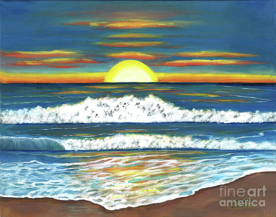 Sunset Painting - Sundown by Elizabeth Mauldin