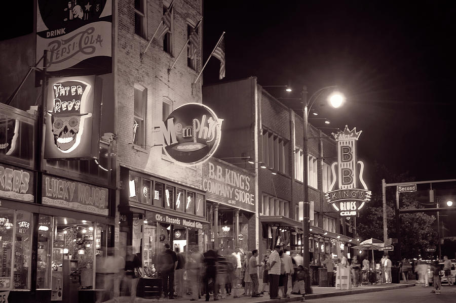 Beale Street in Sepia Photograph by James C Richardson