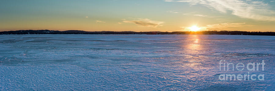Bear Lake Sunset Panorama In Winter Photograph