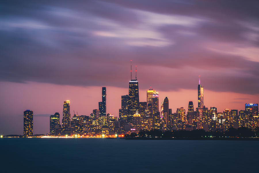 Sunset Photograph - Beautiful Chicago #1 by Sagarika Roy