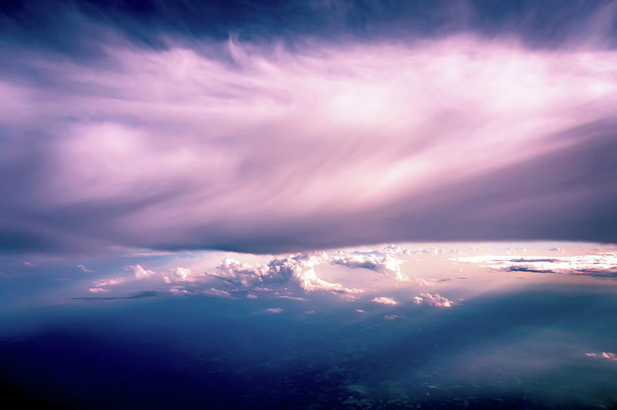 Beautiful Sky High View From Airplane Clouds #1 Photograph by Alex Grichenko