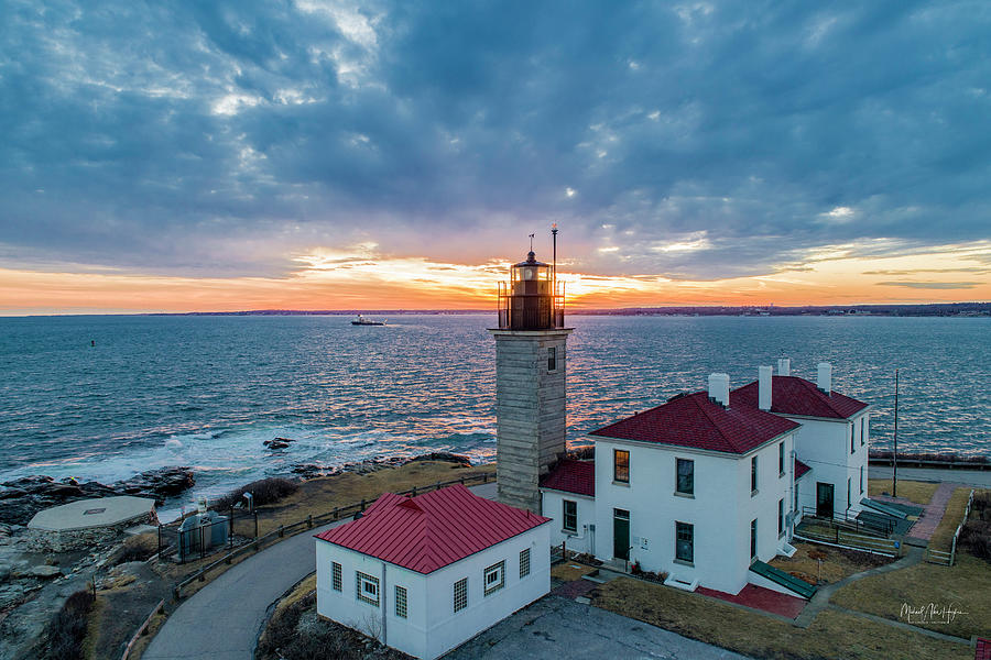 Beaver Tail Lighthouse #1 Photograph by Veterans Aerial Media LLC Beaver Tail Lighthouse #1 Photograph by Veterans Aerial Media LLC