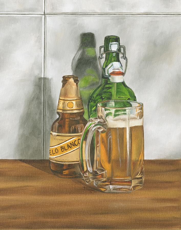 Beer Painting - Beer Series II #1 by Jennifer Goldberger