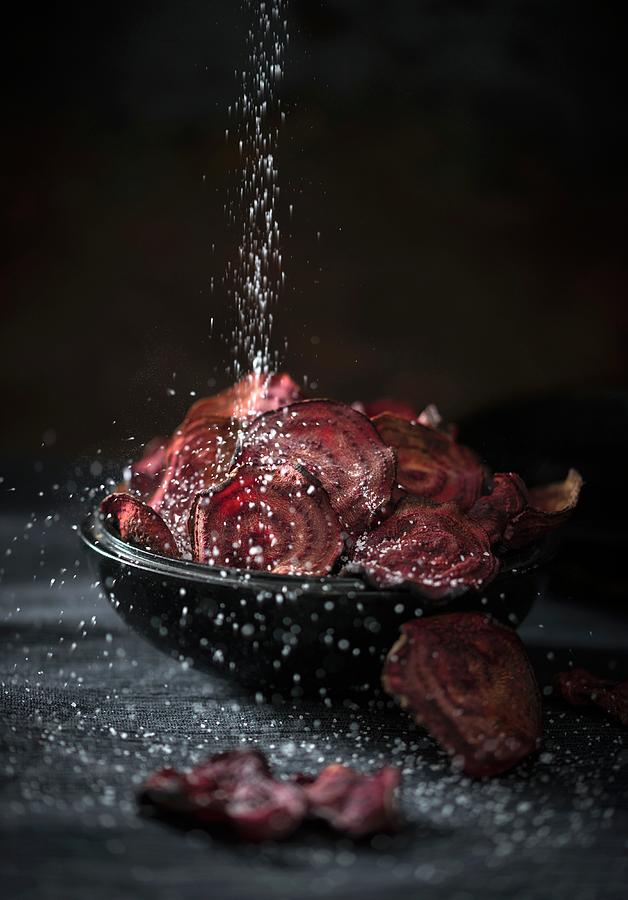 Beetroot Crisps With Sea Salt #1 Photograph by Kati Neudert