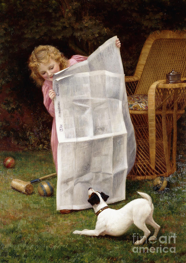 Behind The Times Painting by William Henry Gore