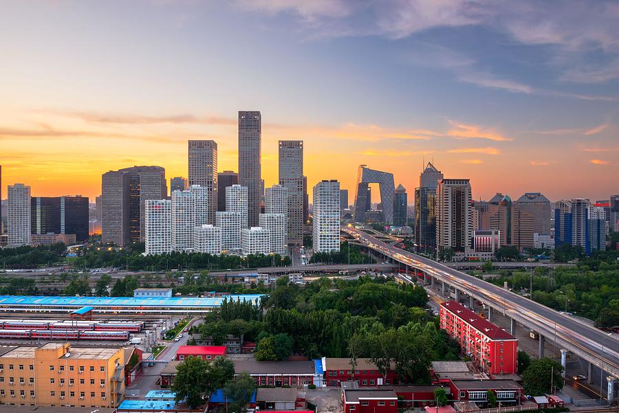 Up Movie Photograph - Beijing, China Overlooking The Central #1 by Sean Pavone