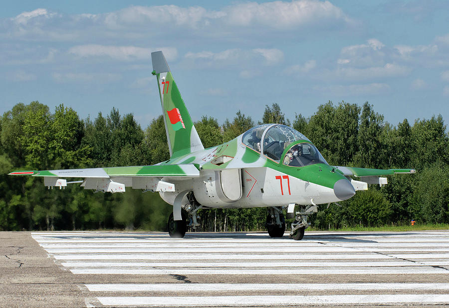 Belarusian Air Force Yak-130 Taxiing #1 Photograph by Giovanni Colla
