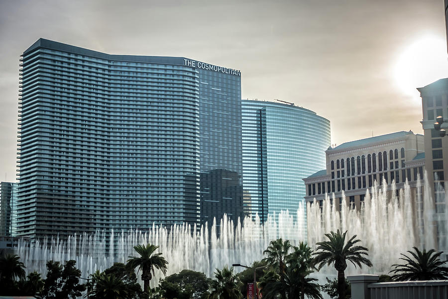 Bellagio Hotel And Other Architecture In Las Vegas Nevada #1 Photograph by Alex Grichenko