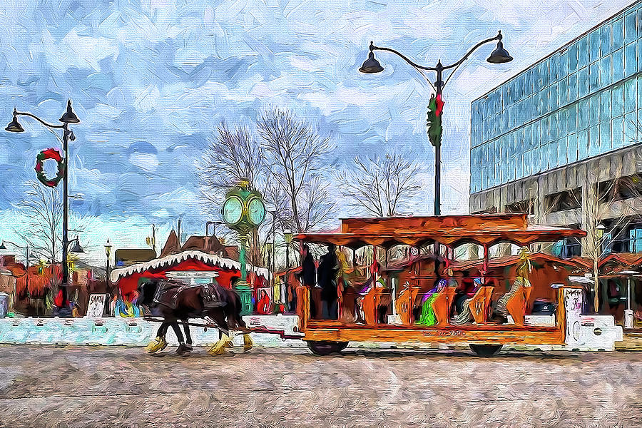 Belleville Christmas Trolley #1 Photograph by John Freidenberg