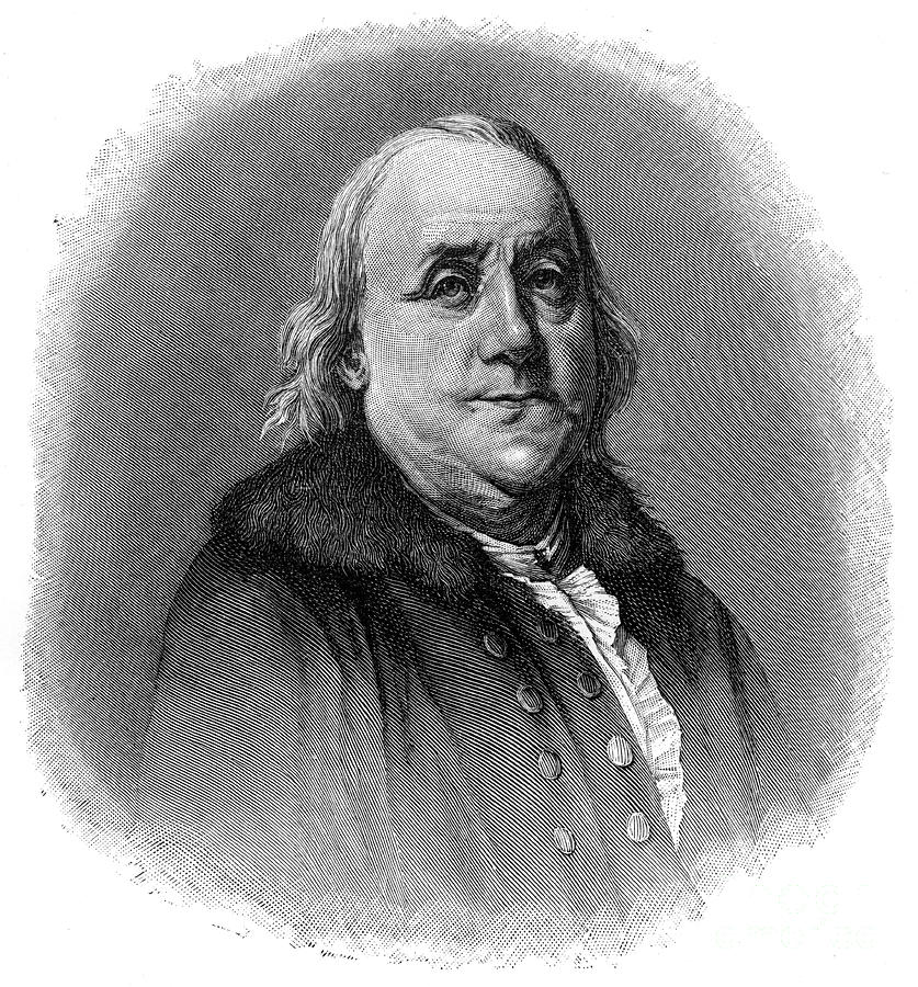 Benjamin Franklin, 18th Century #1 Drawing by Print Collector