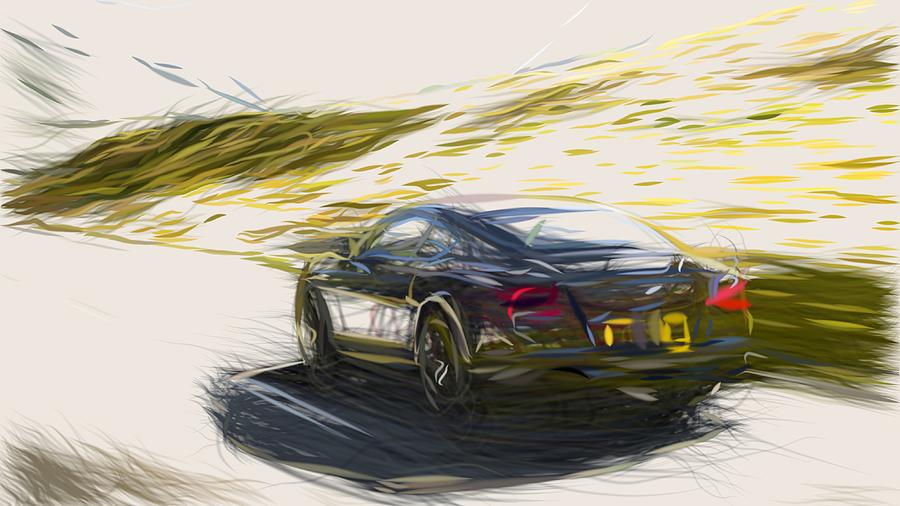 Bentley Continental Supersports Drawing #2 Digital Art by CarsToon Concept