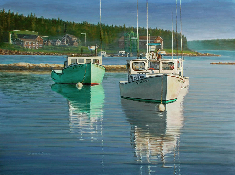 Bernard Harbor #1 Painting by Bruce Dumas
