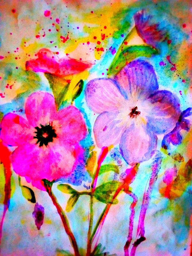 Flower Painting - Best Friends #1 by Sunshine Amos