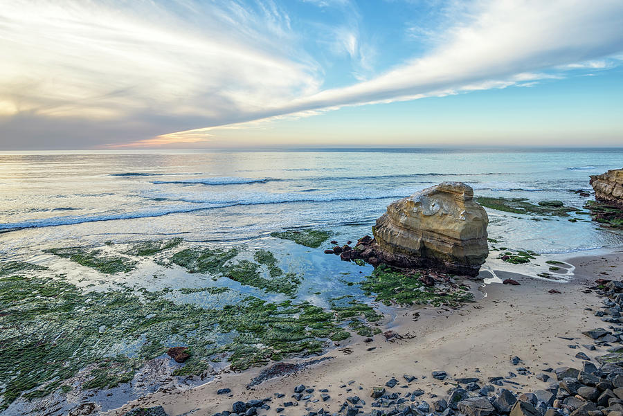 San Diego Photograph - Big Rock On The Beach #1 by Joseph S Giacalone
