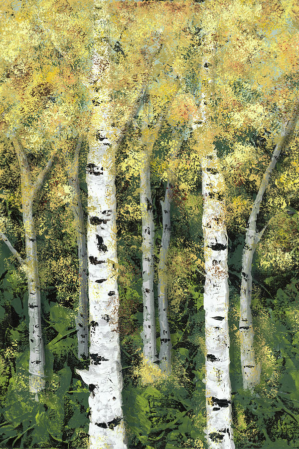 Birch Treeline II #1 Painting by Jade Reynolds
