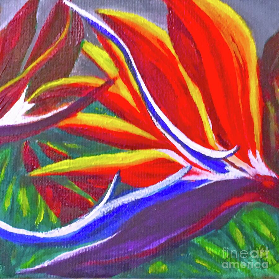 Bird of Paradise Painting by Michael Silbaugh