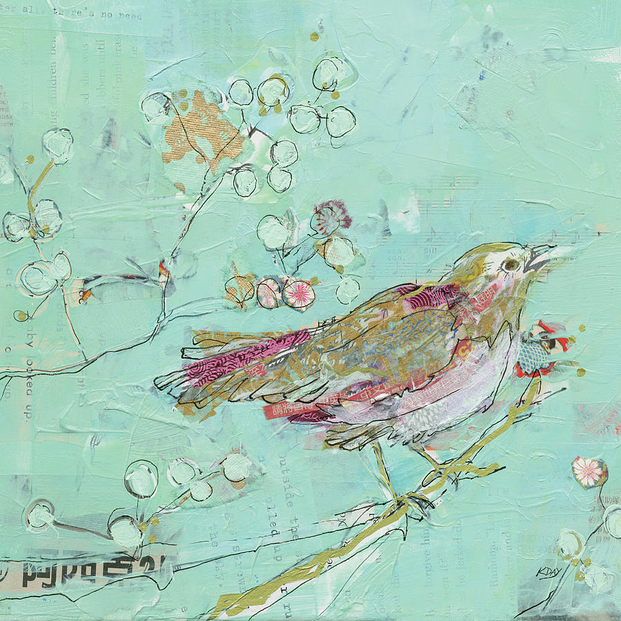 Animals Painting - Birds Of A Feather V2 1 by Kellie Day Animals Painting - Birds Of A Feather V2 1 by Kellie Day