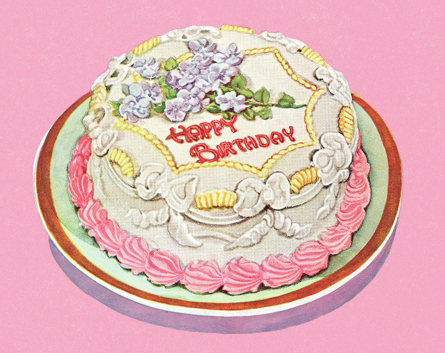 Birthday Cake Drawing - HelloArtsy