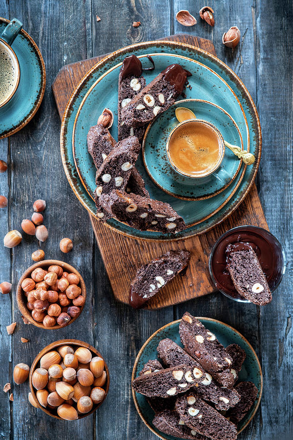 Biscotti With Chocolate And Hazelnut #1 Photograph by Irina Meliukh